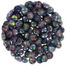 Czech 2-hole Cabochon beads 6mm Crystal Magic Blue